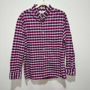 Hawker Rye Plaid Button Down Shirt, Sz LShort